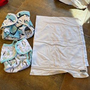 Thirsties diaper covers size 1 and 2and size 1 hemp prefold